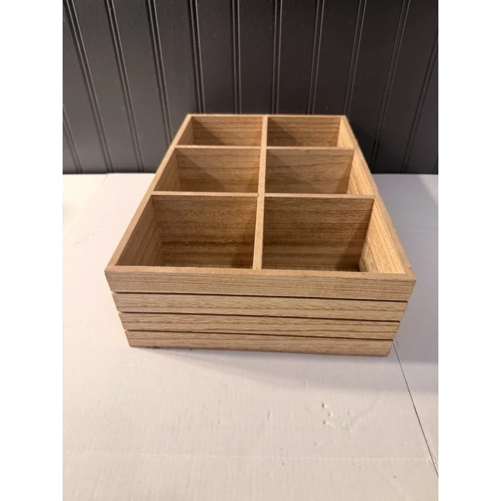 wood display box Farm Fresh Divided